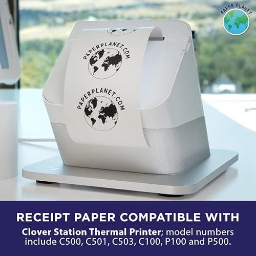 Thermal Paper for Clover POS (Clover Station Thermal Printer) by Paper Planet | Credit Card Receipt Rolls for C500 C501 C503 C100 P100 | 20 Rolls thumbnail 3