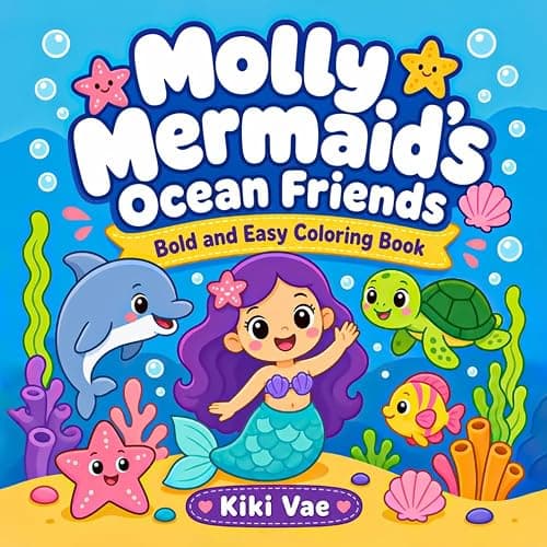 Molly Mermaid's Ocean Friends: Bold and Easy Coloring Book - Image 1