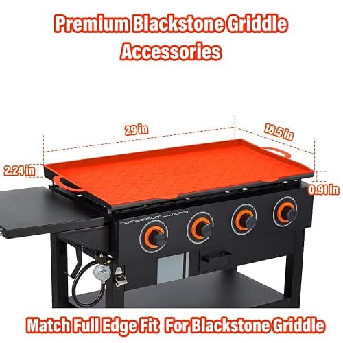 ABYDA 28 Inch Silicone Griddle Mat Cover for Blackstone, Full Coverage Heavy Duty Food Grade Grill Buddy Mat, All Season Cooking Surface Protective Cover thumbnail 2