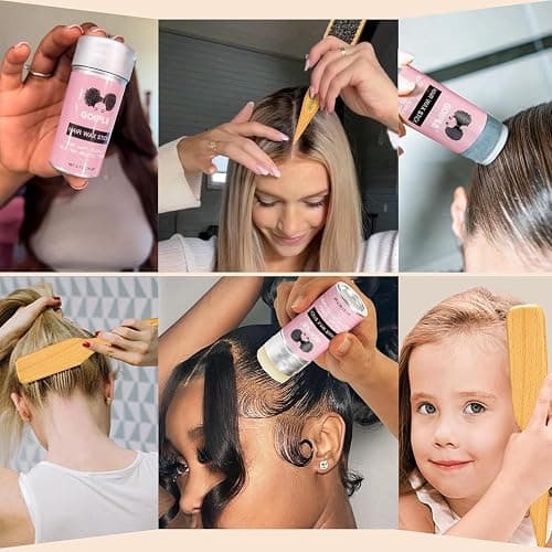 Slick Back Hair Brush Set Teasing Boar Bristle Brush, Hair Wax Stick, Edge Brushes, Rat Tail Comb, Teasing Comb, Wooden Slickback Hairbrush Accessories, Smoothing Combs for Women & Kids (5PCS) thumbnail 7