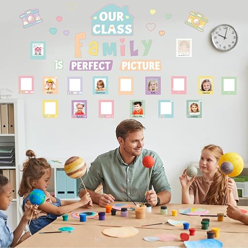EIHFHIE 52 Pcs Pastel Pop Classroom Decor, Our Class is a Family Picture Frame Bulletin Board Sets for Back to School Nursery Chalkboard Wall Door Decor Teacher Supplies thumbnail 7