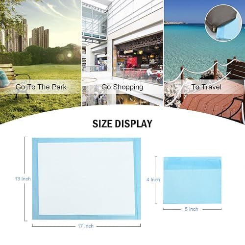 Rocinha 100 Pack Disposable Changing Pads Baby Disposable Underpads Waterproof Diaper Changing Pad Breathable Underpads Bed Table Protector Mat, 17 Inches x 13 Inches thumbnail 3