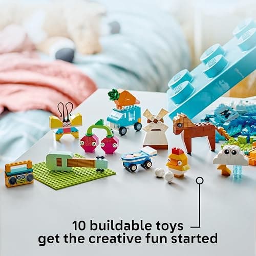 LEGO Classic Vibrant Creative Brick Box Building Blocks - Sensory & Learning Toys for Boys & Girls, Ages 4+ Years - Pretend Play Preschool Toys - Gift for Christmas - 11038 thumbnail 4