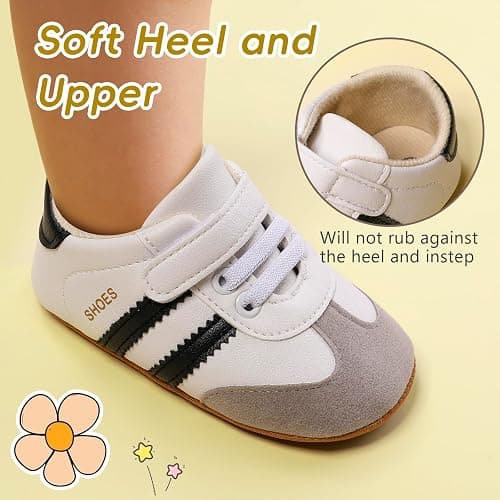Adorable Baby Shoes for Boys Girls Non Slip Breathable Lightweight Infant Walking Shoes Comfy Pull On Newborn Baby Sneakers thumbnail 4