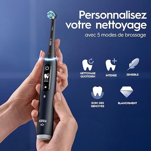 Oral-B iO6 Electric Toothbrush, for a Deep Clean and Whiter Teeth, Black, iO Series 6 with 1 Toothbrush, 1 Brush Head, and 1 Travel Case thumbnail 13