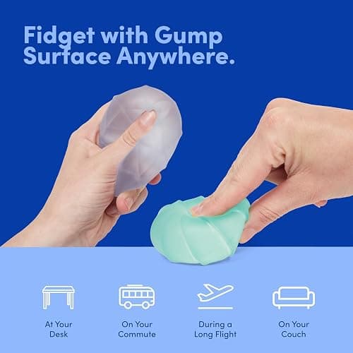 Gump Surface Gel-Filled Stress Ball | Ultra-Squishy Fidget Toy for Stress Relief & Focus | Anxiety Ball for Adults & Teens | Sensory Squeeze Toy | Cool Mix 2 Pack thumbnail 5