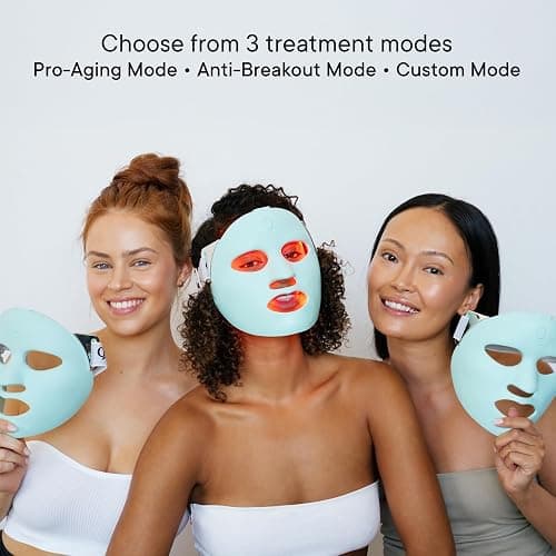 Qure Red Light Therapy for Face – LED Mask with 5 Light Modes for Anti-Aging, Acne, Wrinkles & Dark Spots, 3-Min Wireless Daily Treatments, Smart App Control with Reminders, FDA Cleared thumbnail 3