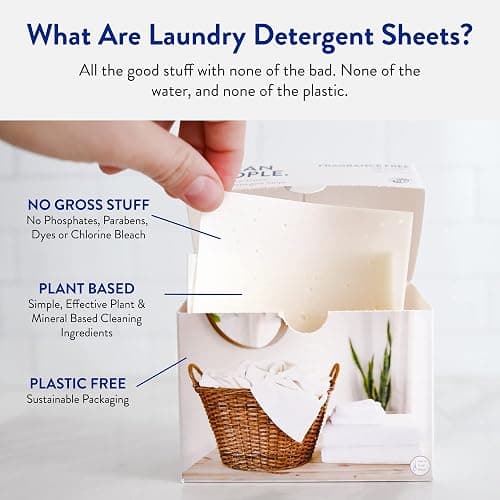 Clean People Ultra Concentrated Laundry Detergent Strips Fresh Scent & Stain Remover Spray- Plant-Based, Eco Friendly Laundry Detergent 96ct & Stain Spray 4oz (2 Pack) thumbnail 3