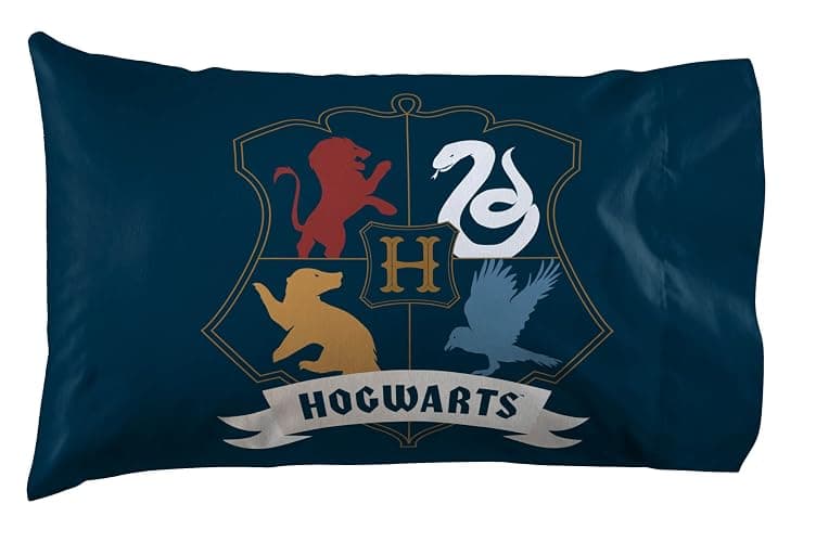 Jay Franco Kids Sheet Set with Fitted, Flat Sheets & Pillow Cover - Ultra-Soft Bedding with Pillowcase for Room Decor, Multi - Harry Potter, 4 Piece Full thumbnail 3