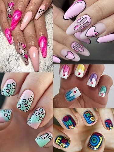 12 Color 3D Nail Art Pens Set, Kalolary Nail Pens Nail Point Graffiti Dotting Pen Drawing Painting Liner Brush for DIY Nail Art Beauty Adorn Manicure Tools thumbnail 5