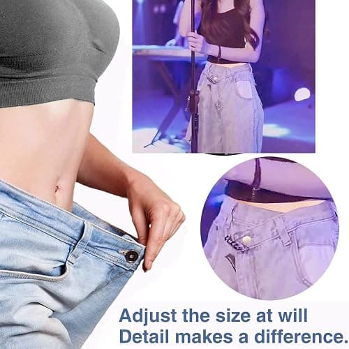 8 Sets of 17 mm Pants Button, Jean Buttons Pins for Loose Jeans, Adjustable Button for Jeans, Reusable and Adjustable Metal Pants Button Tightener thumbnail 6