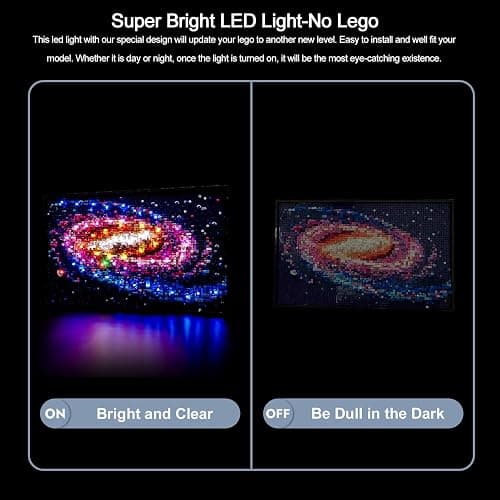 BrickBling LED Lights Compatible with Lego The Milky Way Galaxy, Creative Light Kit Compatible with Lego 31212 (Lights Only, No Model) (RC Version Light) thumbnail 5