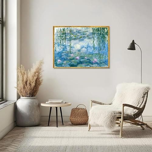 Monet Cute Diamond Art Kits for Adults Diamond Painting Kit for Beginner | Vintage Landscape 5D Funny DIY Diamond Dots Full Drill Crafts for Gem Art Dot Art for Adults Home Wall Decor for Teens12x16in thumbnail 3