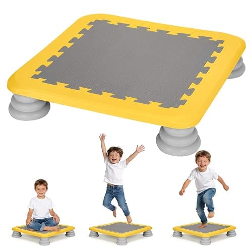 Kids Rebounder Bouncing Board, Mini Trampoline for Kids, 25 in Sensory Bouncing Board with Non-Slip Base, Rebound Jumping Board for Indoor Outdoor Play Autism Sensory Development Ideal Gift - Image 1