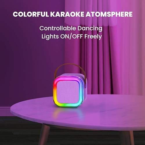 IROO Mini Karaoke Machine for Kids, 2025 TOP Toys Birthday Gifts Ideas for Girls Ages 4, 5, 6, 7, 8, 9, 10, 12+ Years Old, Portable MP3 Player with 2 Wireless Mics for Party thumbnail 9