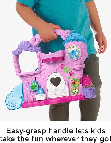 Fisher-Price Little People Toddler Toy Disney Princess Play & Go Castle Portable Playset for Pretend Play Kids Ages 18+ Months​ - Princess Play & Go Castle thumbnail 6