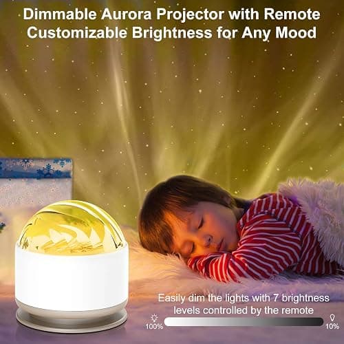 HUMIIEYE Northern Lights Projector, 16 Light Color Aurora Night Light Projector for Bedroom, Remote Galaxy Light Projector, Dimmable Mood Lighting with Memory Function for Playroom Kids Teen Girl Gift thumbnail 5