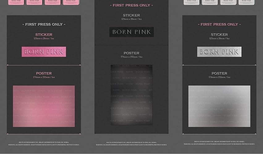 BLACKPINK BORN PINK 2nd Album BOX SET Version CD+Photobook+Accordion Lyrics Paper+Large Photocard+Postcard+Instant Film+Selfie Photocard+Tracking (SET(BLACK+PINK+GRAY)) thumbnail 7