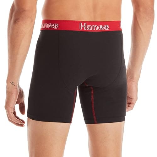 Hanes Men's Underwear, Stretch Cotton Boxer Briefs for Men, Moisture-wicking, Multi-Pack thumbnail 2