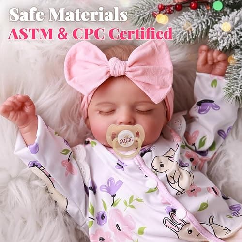 BABESIDE Lifelike Reborn Baby Dolls Girl - 20 Inch Realistic Newborn Baby Dolls with Poseable Body, Real Life Baby Dolls with Accessories for 3+ Year Old Girls Gifts, Pretend Play, Collection thumbnail 8