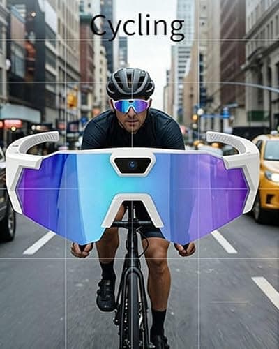 HUCLTZV POV Glasses 4K Baseball Sunglasses Camera Smart Men Women Video Action 2026 Upgrade Eyeglasses Running Style Meets Function Sports Cycling Hiking HD (Blue) thumbnail 7