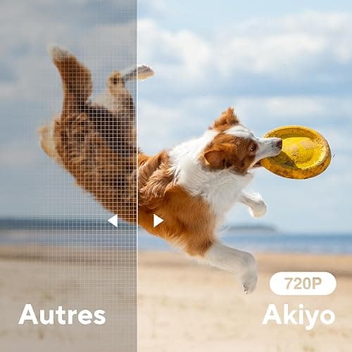 Mini Proiettore, AKIYO O1 Proiettore Portatile 15000 Lumens, 2025 Upgraded Videoproiettore 4K Supporto Full HD 1080P, Auto Keystone, Zoom 50%, Rotabile 360°, per Phone/TV Stick/HDMI/USB/TF thumbnail 2