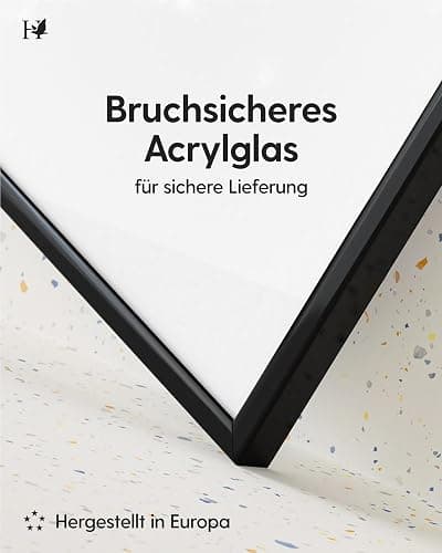 Heimlich® - Bilderrahmen - 30x45 cm, Aluminium Metall, Schwarz - Kleiner Posterrahmen mit Kunststoffabdeckung - Nur zur Wandmontage thumbnail 3