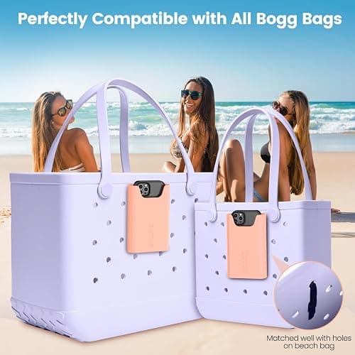 OUTXE Silicone Phone Holder Accessories for Bogg Bag, Phone Case Holder Compatible with All Bogg Bags, Peachy Beachy Cell Phone Insert for Simple Modern Beach Bag thumbnail 3