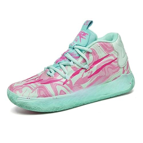 FOTN Womens Multicolour Lace Up Fashion Sneaker High-Top Casual Breathable Sports Athletic Walking Running Basketball Shoes - Image 1