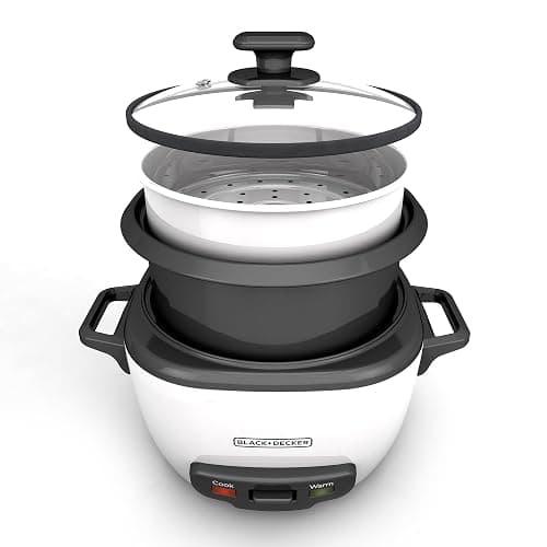 BLACK+DECKER 16-Cup Rice Cooker, RC516, 8-Cup Uncooked Rice, Steaming Basket, Removable Non-Stick Bowl, One Touch thumbnail 7
