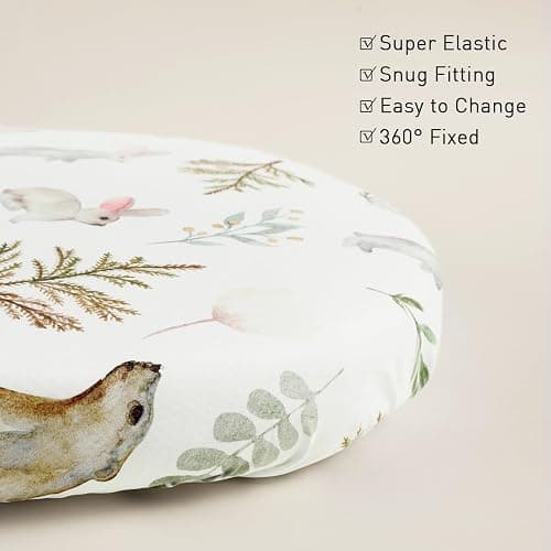 Gllquen Baby Bassinet Sheets 4 Pack, Breathable Cozy Fitted Mattress Sheet, Elastic Travel Crib Fashionable Floral Pattern, Standard Cradle Safe Sheets for Baby Boy Girls 32"X16" (Bear) thumbnail 7