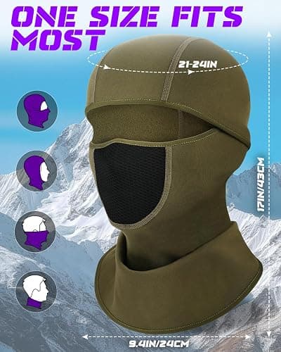 Balaclava Face Ski Breathable Winter Mask for Men Women-Cold Weather Thermal Shiesty Gear for Ski Motorcycle Outdoor Work thumbnail 7