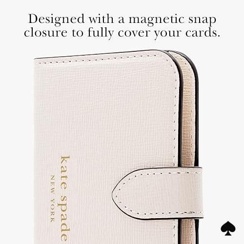 kate spade new york Morgan Magnetic Phone Wallet/Card Holder - Compatible with MagSafe Phones and Cases - Cream thumbnail 7