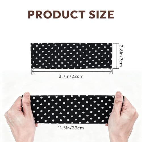 Aranya Women’s Headbands 5pcs / 4pcs – Soft Stretchy Fabric Headbands for Everyday Wear, Yoga, Workout & Fashion Outfits Gifts for Women – Multiple Styles Available (Polka Dot) thumbnail 3