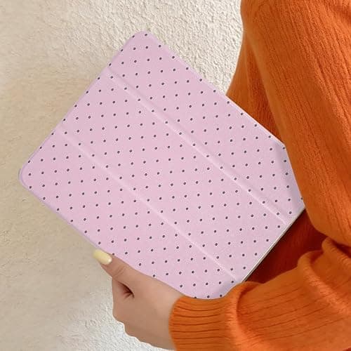Lovmooful for iPad Pro 11" 4-1 Gen Case Cute Polka Dot-Pink | for iPad Pro 11"(1st/2nd/3rd/4th Gen,2022/2021/2020/2018),TPU Pencil Holder,Trifold Stand Protective,for Girls Women Girly thumbnail 7