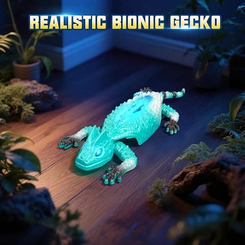 Wall Climbing Gecko, Rechargeable Rc Robot Toys with LED Eyes, Wall Crawler Robot Geckos, Fun Kids Toys, Cool Birthday Gifts for Boys Girls Teens Ages 3 4 5 6 7 8 + thumbnail 4