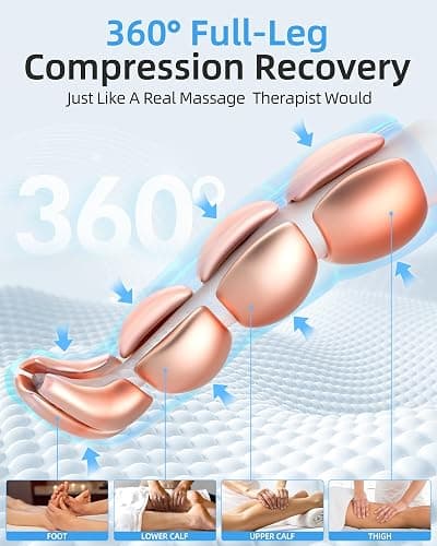 YINGGG Air Leg Massager with Compression: Professional Full Compression Boots with Adjustable 9 Intensities, Leg Massager for Circulation and Fatigue Relief for Post-Workout(Medium) thumbnail 8