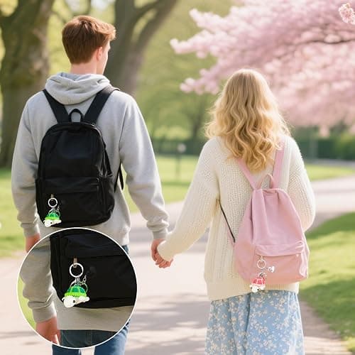 2pcs Turtle Keychain for Lovers Women Cute Crochet Key Chains for Handbags Tote Bags Car Charms Purse Backpacks Personalized thumbnail 4