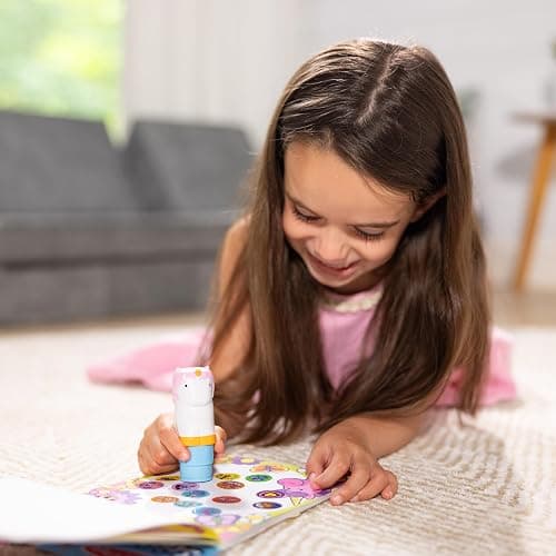 Melissa & Doug Sticker Wow!™ 24-Page Activity Pad and Sticker Stamper, 300 Stickers, Arts and Crafts Fidget Toy Collectible Character – Unicorn Creative Play Travel Toy for Girls and Boys 3+ - Unicorn - Single thumbnail 6