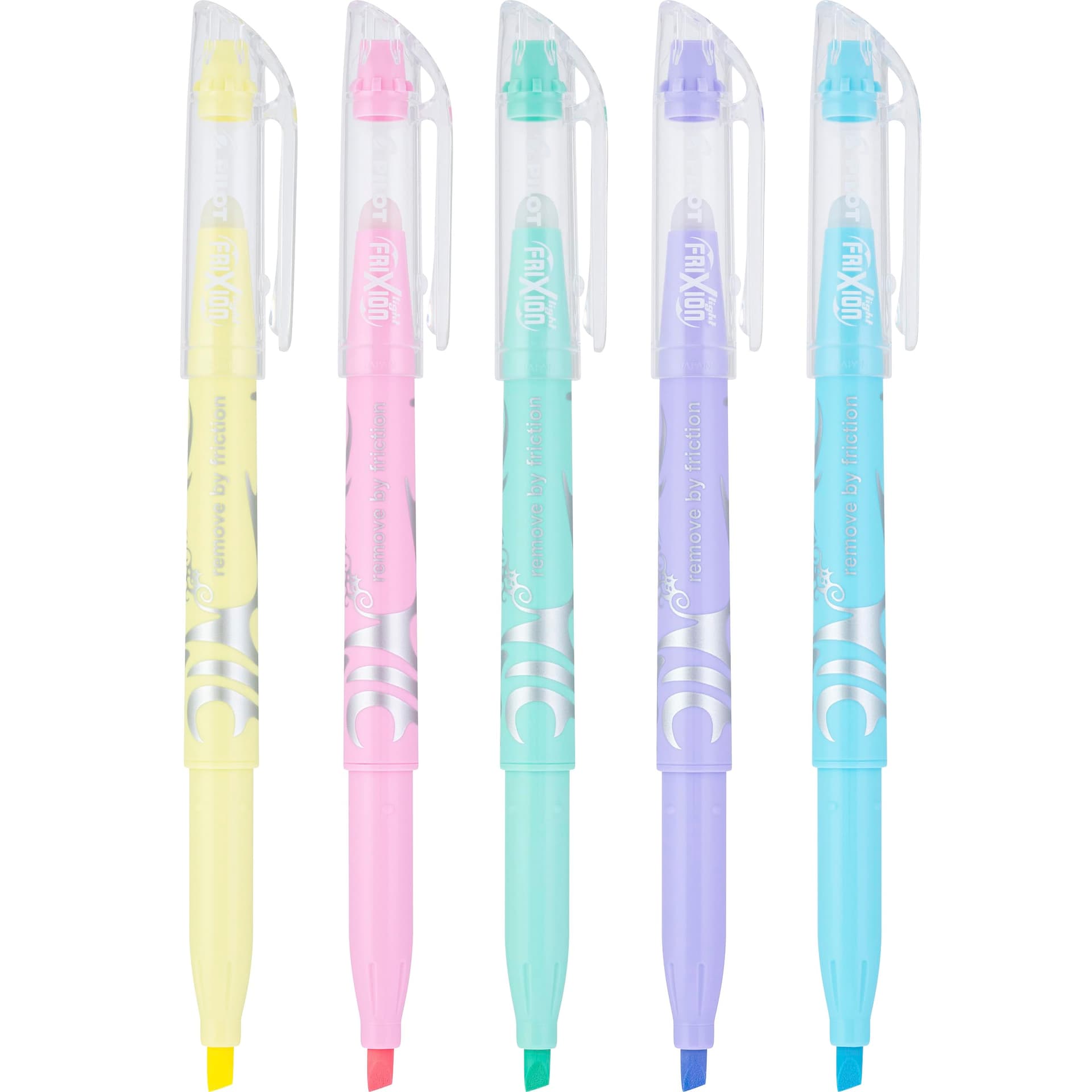 Pilot, FriXion Light Pastel Erasable Highlighters, Chisel Tip, Pack of 5, Pastel Blue, Pink, Yellow, Green & Purple thumbnail 4