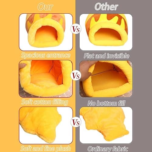 Honey Pot Cat Cave Bed, Soft and Thick Rebound Sponge Pet Nest with Removable & Washable Cushion, Cute Cartoon Design for Small Cats and Breeds thumbnail 8
