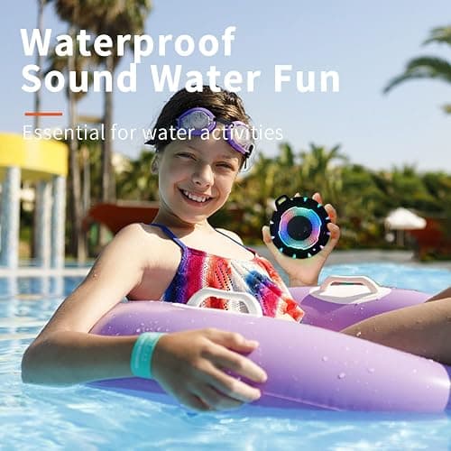 HEYSONG Waterproof Shower Bluetooth Speaker, Durable & Portable with Clear Sound, Ideal for Shower, Pool, Beach & Kayaking – Great Gift for All Ages - Black thumbnail 5
