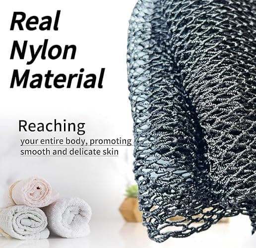 SPMKTBOZAI African Net Sponge Authentic, African Exfoliating Sponge Real African Net Black Owned, African Bath Sponge Back Scrubber, Body Exfoliator Shower Bath Accessories (Black) thumbnail 5