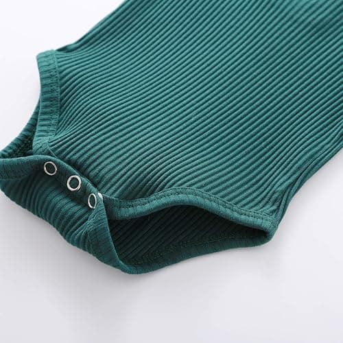 Newborn Baby Boy Girl Clothes Ribbed Knitted Cotton Long Sleeve Romper Long Pants Solid Color Fall Winter Outfits thumbnail 5