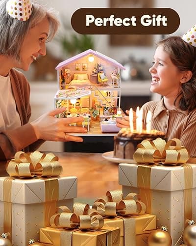 DIY Miniature House Kit, Mini House Kit for Beginners, Mayberry Street Miniatures, Model Building Craft Diorama Kit, Ideal Gifts for Birthday, Christmas(Sweet Time) thumbnail 2