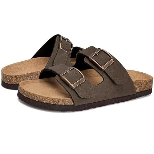 Torotto Kids Sandals Boys Girls Slide Summer Non-slip Cork Glitter Toddler Slippers with Adjustable Straps for Indoor & Outdoor thumbnail 6
