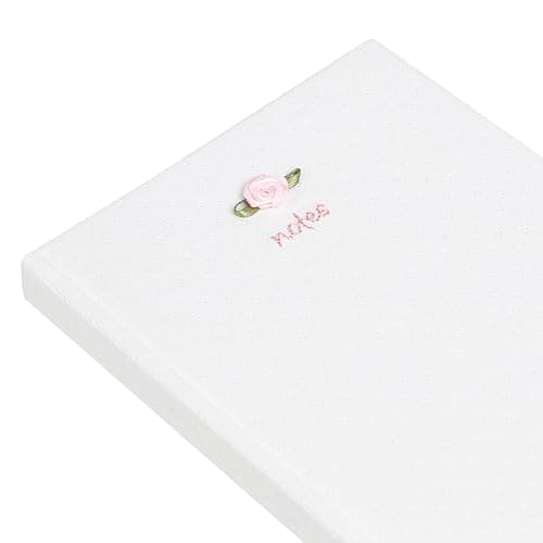 Pearhead Fabric Hardcover Journal Notebook 6x8 – Pointelle Embroidered College-Ruled Writing Journal with 200 Lined Pages, Pink thumbnail 4