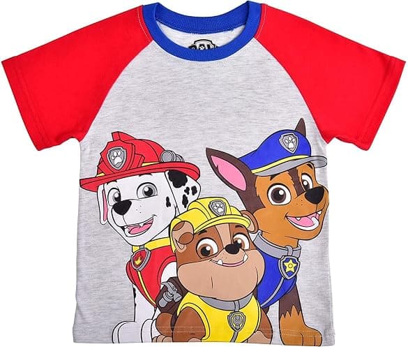Paw Patrol Nickelodeon Chase, Marshall & Rubble Boys T-Shirt and Shorts Set for Toddler and Little Kids thumbnail 4