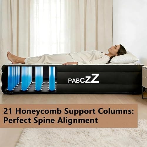 PABCZZ air Mattress, 18-inch Thickened Twin air Mattress, Suitable for Home use, Camping and Travel, Features Quick Inflation and deflation to Save You time thumbnail 8
