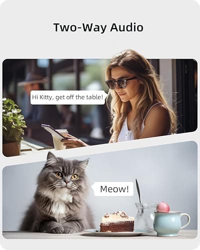 Security Camera 2K, blurams Baby Monitor Dog Camera 360-degree for Home Security w/Smart Motion Tracking, Phone App, IR Night Vision, Siren, Works with Alexa & Google Assistant & IFTTT, 2-Way Audio thumbnail 5